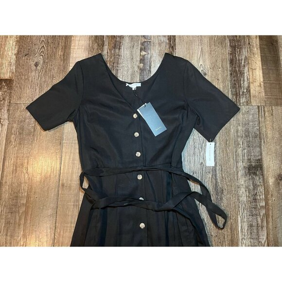 VETTA NWT The Button Up Midi Dress in Black Size XS - Picture 4 of 10